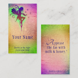 Fairy Realm Psychic Reader Tarot Mystic Neon-kort Visitkort