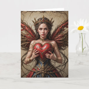 Fairy Red Heart Brambles Kort