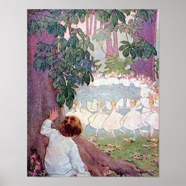 Fairy Ring Dance Vintage Fairy Art Poster (Framsidan)