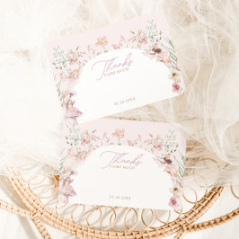 Fairy Rosa Blommigt Girls Birthday Tack Kort
