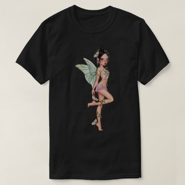 Fairy rosa grönt everskies girl Sticker T Shirt (Design framsida)