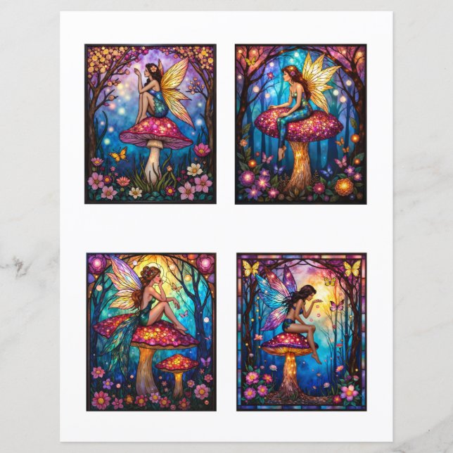 Fairy Scrapbook Junk Journal Collage Paper (Framsida)