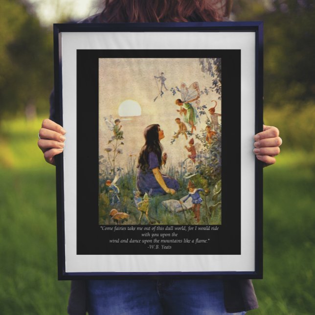 Fairy Secrets & Yeats Quote Vintage Poster (Skapare uppladdad)