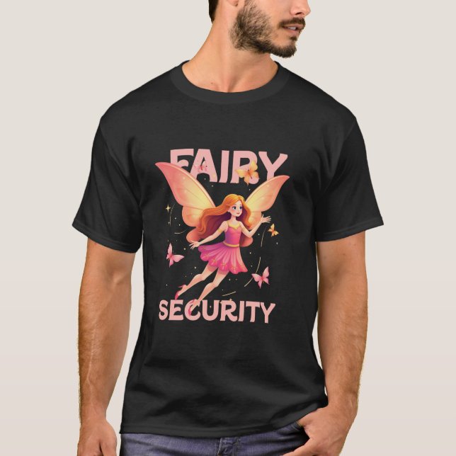 Fairy Security Birday Familjestustumma D T Shirt (Framsida)