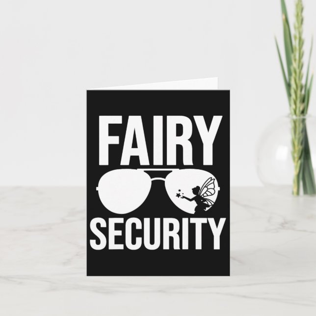 Fairy Security Birthday Family Halloween Costume D Kort (Framsida)