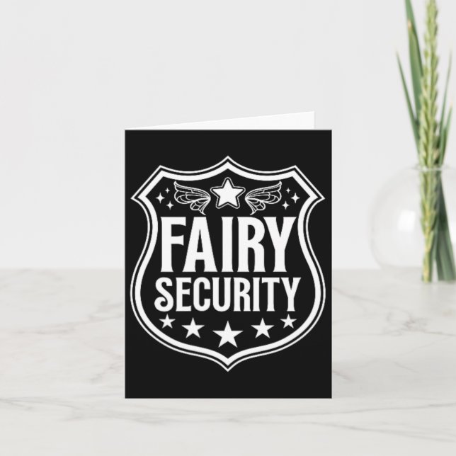 Fairy Security Birthday Halloween Costume Kids Boy Kort (Framsida)