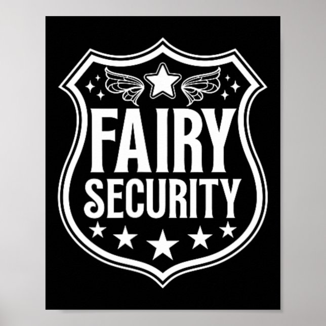 Fairy Security Birthday Halloween Costume Kids Boy Poster (Framsidan)