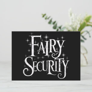 Fairy Security Funny Halloween Costume Inbjudningar
