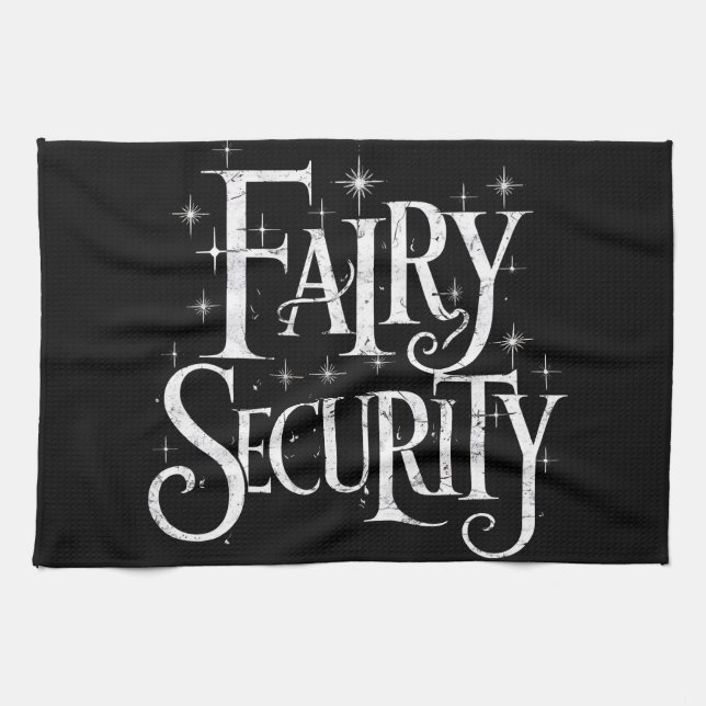 Fairy Security Funny Halloween Costume Kökshandduk (Horisontell)