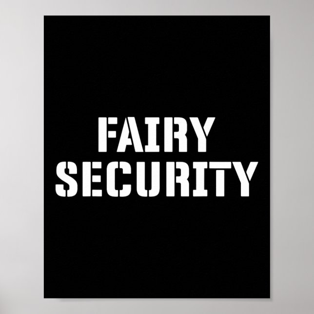 Fairy Security Halloween Costume for Pappa Mamma B Poster (Framsidan)