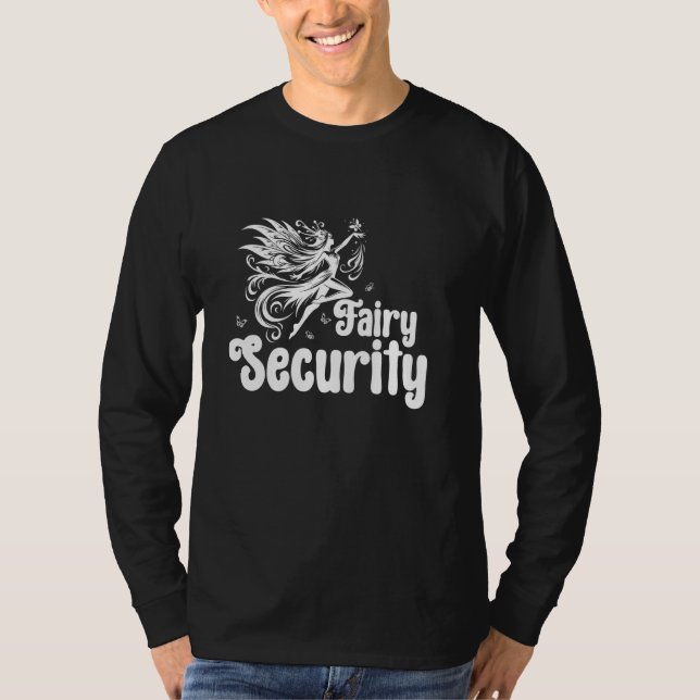 Fairy Security Lazy Roligt Easy Halloween Costume  T Shirt (Framsida)