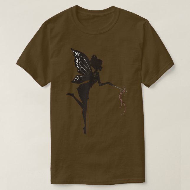 Fairy Silhouette Funny Älvor Aesthetics Grunge F T Shirt (Design framsida)