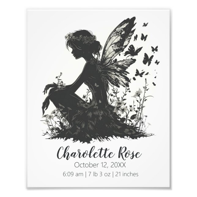 Fairy Silhouette | Poster födelseattentat (Framsidan)