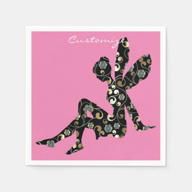 Fairy Silhouette Thunder_Cove Pappersservett (Framsidan)