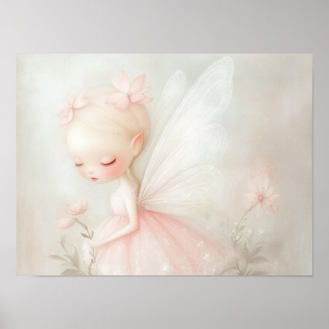 Fairy Smelling Flowers Poster (Framsidan)