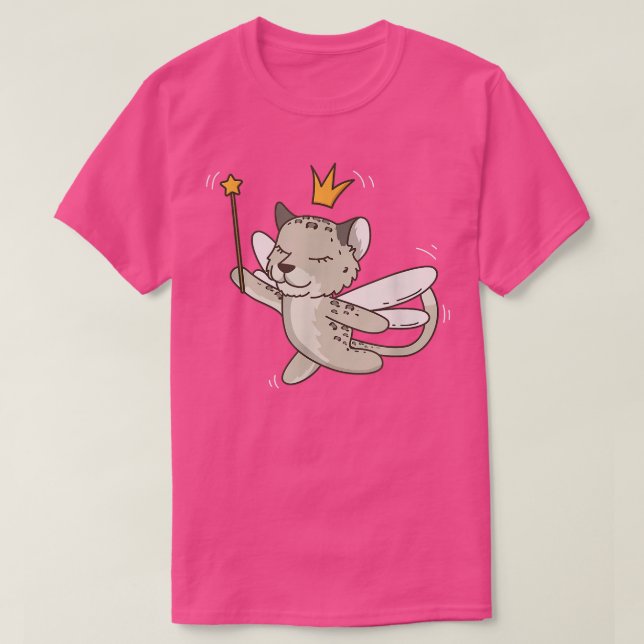 Fairy Snö Leopard Safari Mystical Animal Fairy Lo T Shirt (Design framsida)