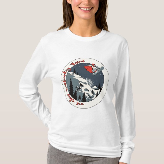 Fairy Snowborder ; Ät Sova Snowboard Återupprepa T Shirt (Framsida)
