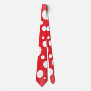 Fairy Spoted Mushroom Red White Party Neck Tie Slips