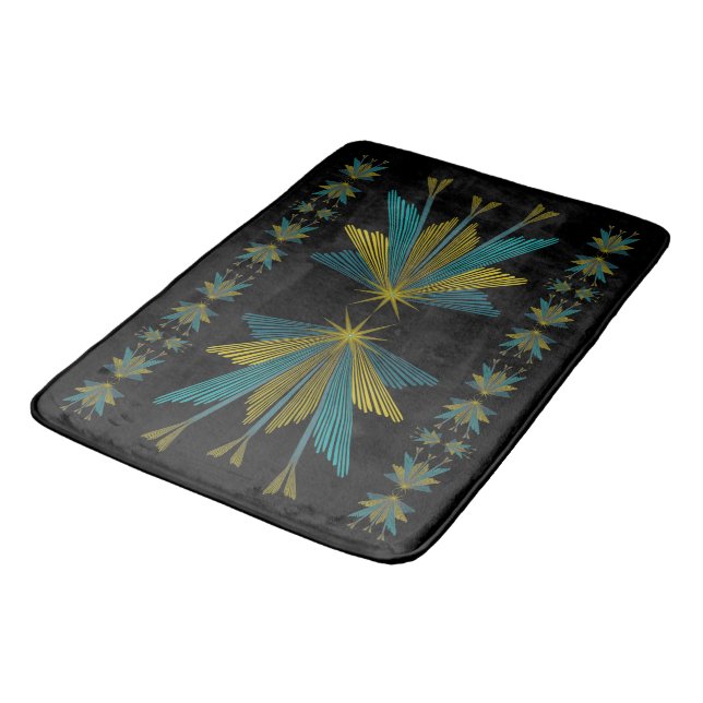 Fairy Stars Black Bath Mat Badrumsmatta (Vinklad)