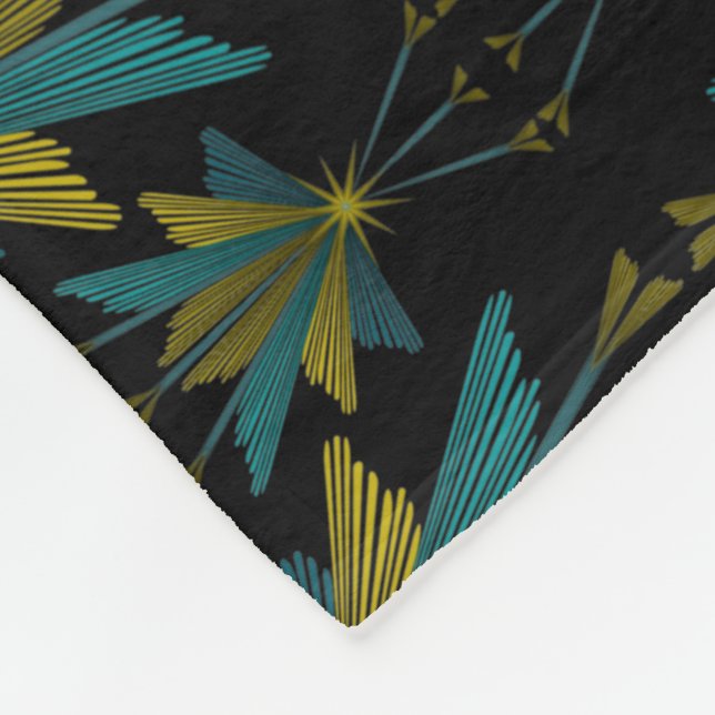 Fairy Stars Black Fleece Blanket (3 storlekar) (Hörn)
