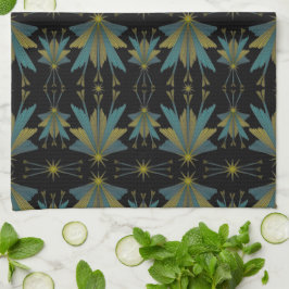 Fairy Stars Black Kitchen Towel Kökshandduk
