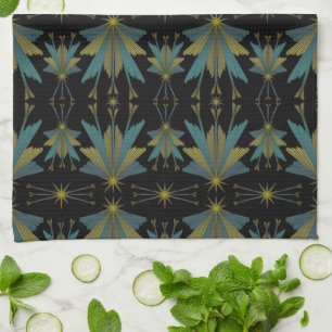 Fairy Stars Black Kitchen Towel Kökshandduk