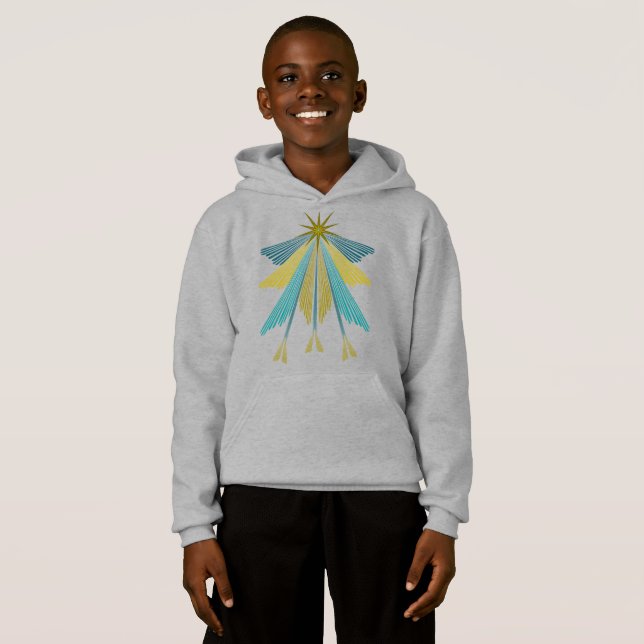 Fairy Stars Kids Unisex Pullover Hoodie T Shirt (Hel framsida)