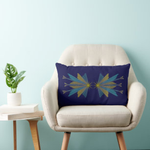 Fairy Stars Navy Lumbar Pillow Lumbarkudde