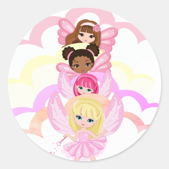 Fairy Sticker Runt Klistermärke (Framsida)