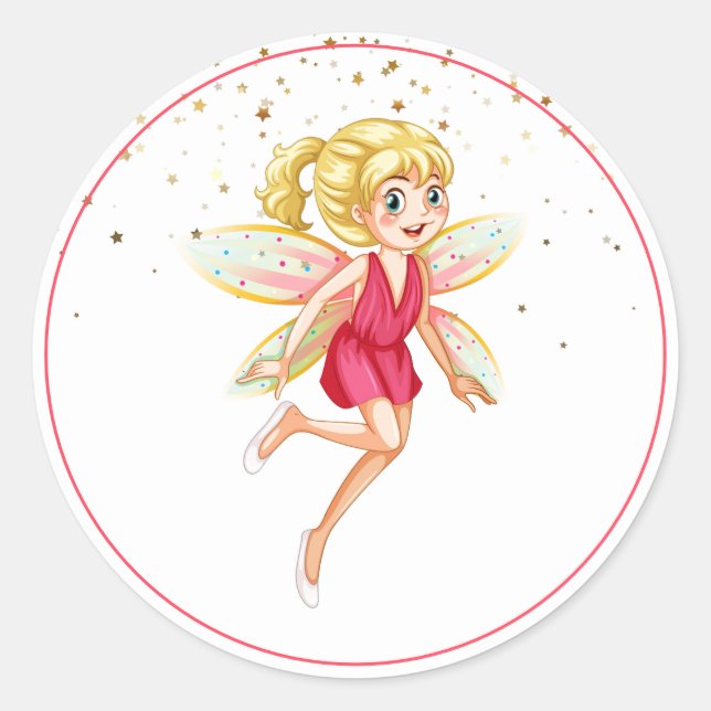 Fairy Stickers Runt Klistermärke (Framsida)