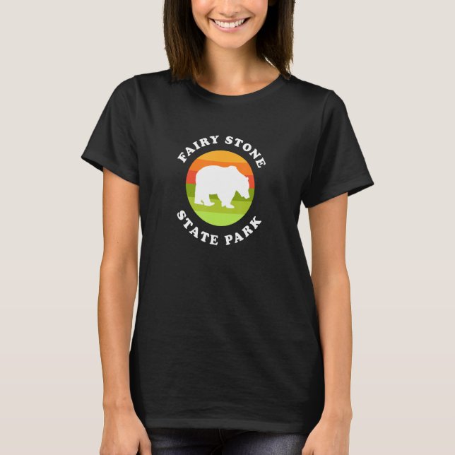 Fairy Stone State Park Virginia Bear VA Souvenir T Shirt (Framsida)