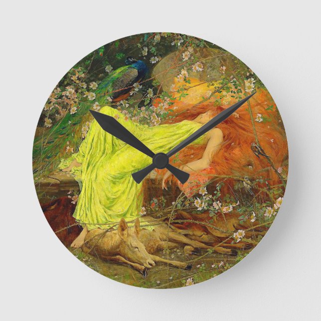Fairy Tale Arthur Wardle Rund Klocka (Framsida)