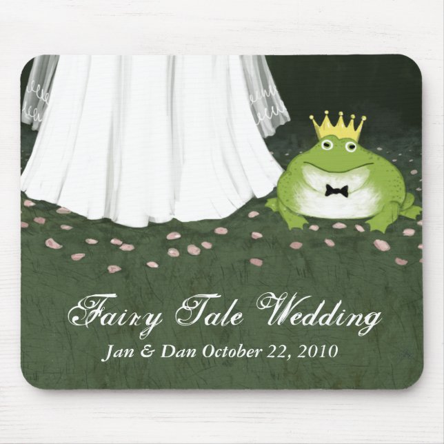 Fairy Tale Bröllop Bride & Frog Prince Musmatta (Framsidan)