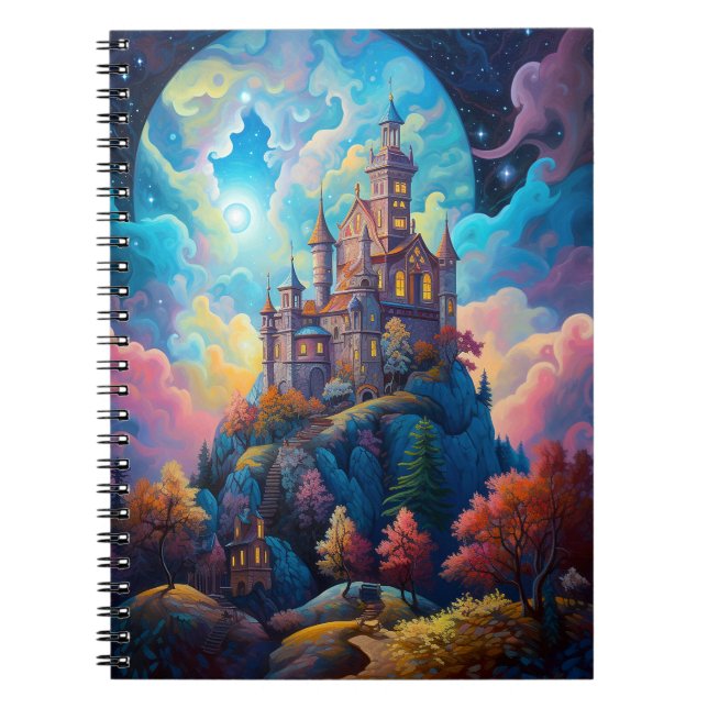 Fairy Tale Castle Fantasy Art Anteckningsbok (Framsidan)