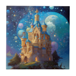 Fairy Tale Castle Fantasy Art Kakelplatta