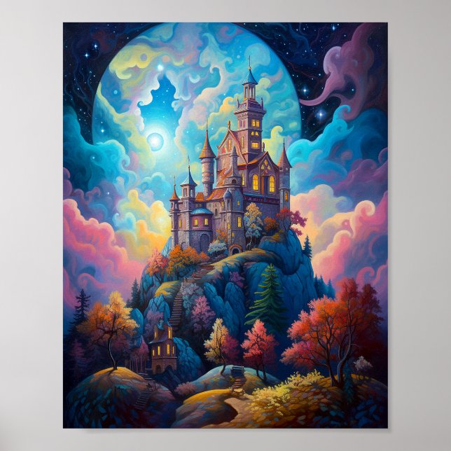 Fairy Tale Castle Fantasy Art Poster (Framsidan)