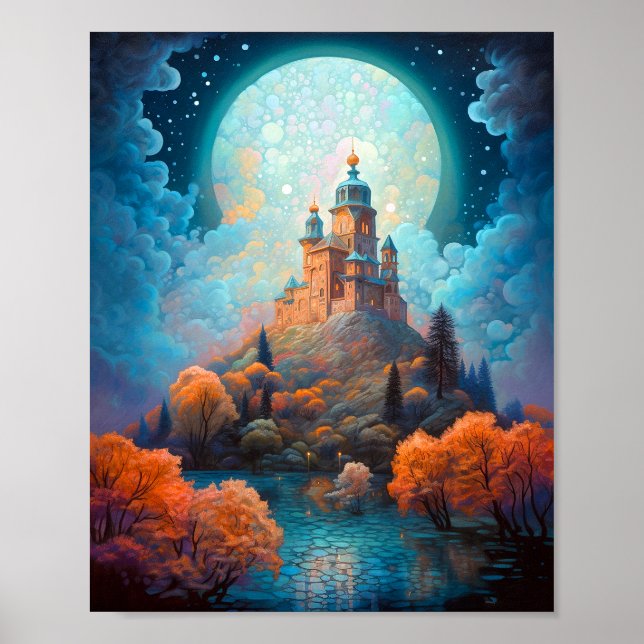 Fairy Tale Castle Fantasy Art Poster (Framsidan)