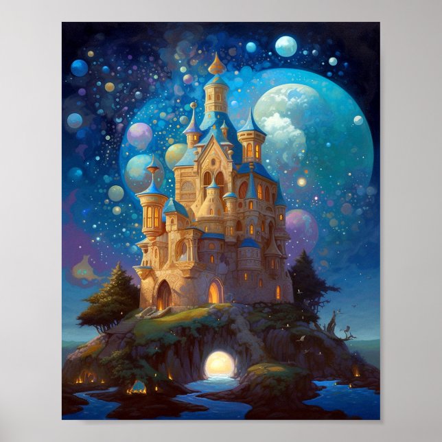 Fairy Tale Castle Fantasy Art Poster (Framsidan)
