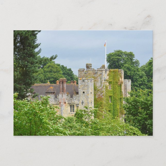 Fairy Tale Castle Gömt i skogen Vykort (Framsida)