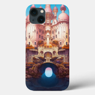 Fairy Tale Castle Rosa White Guld Fantasy Art