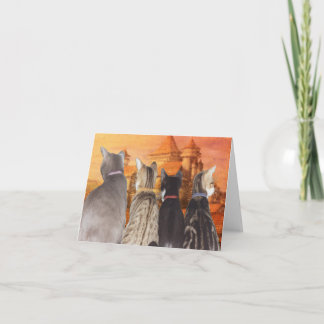 FAIRY TALE CATS Note Card Kort