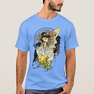 Fairy Tale Fantasy Woman Art nouveau Mucha T Shirt
