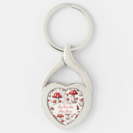 Fairy Tale Favorite Mamma Twisted Heart Silverfärgad Nyckelring