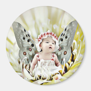 Fairy Tale Flicka med Vingar Magnet