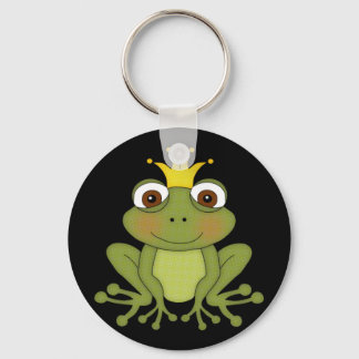 Fairy Tale Frog Prince med Krona Nyckelring