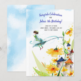 Fairy tale Garden Birthday Inbjudningar