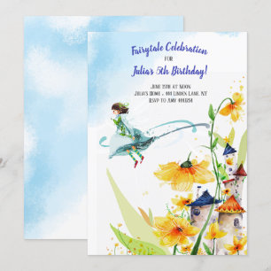 Fairy tale Garden Birthday Inbjudningar