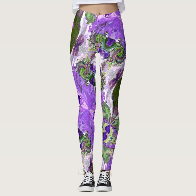 Fairy Tale Hearts Purple Leggings (Framsida)