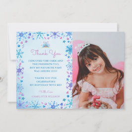 Fairy Tale Ice Princess Krona Birthday, fryst Tack Kort