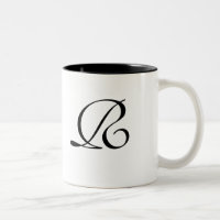 Fairy Tale in Black Monogrammed Mugg